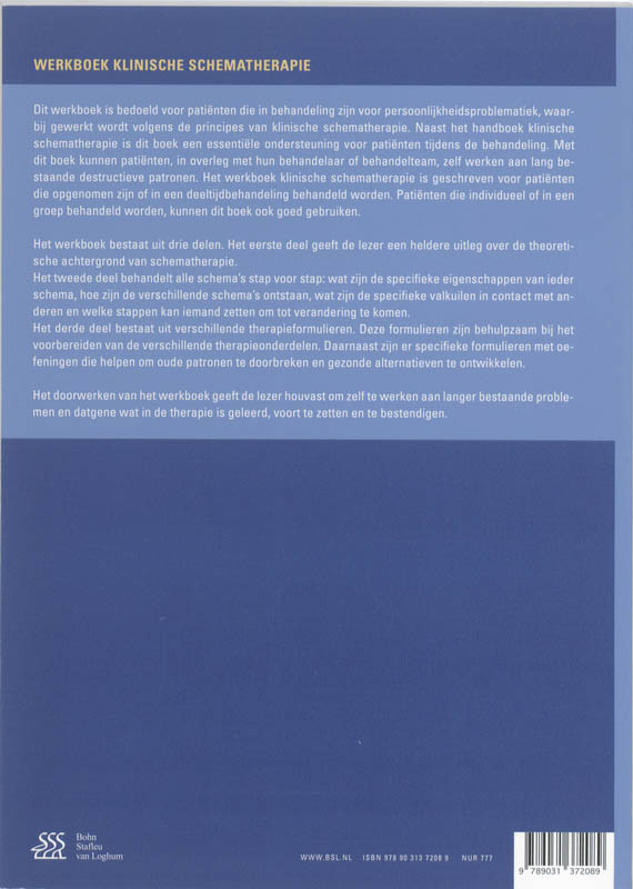 image for Werkboek klinische schematherapie