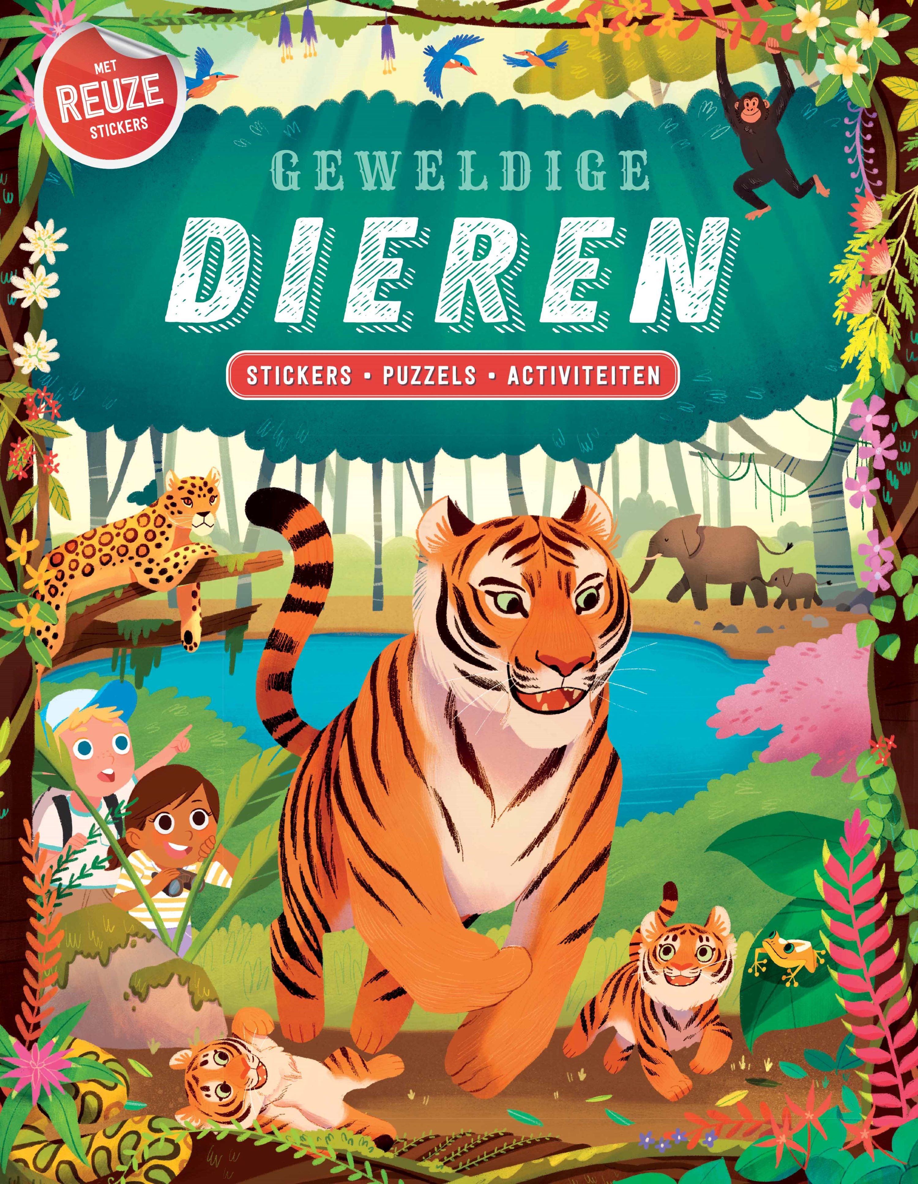 Geweldige dieren stickerboek Met reuze stickers