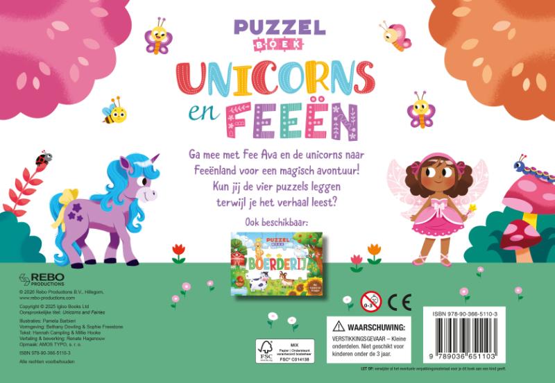 image for Unicorns en feeën - Puzzelboek