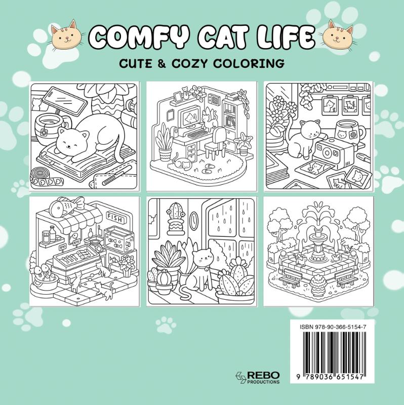 image for Comfy cat life - Coloring Book Cafe
