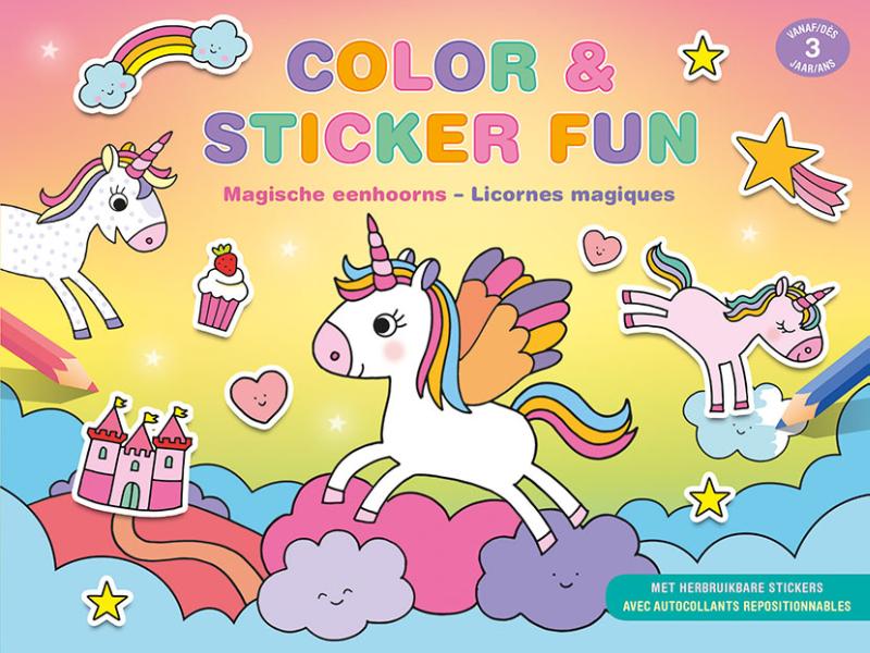 Color & Sticker Fun - Magische eenhoorns