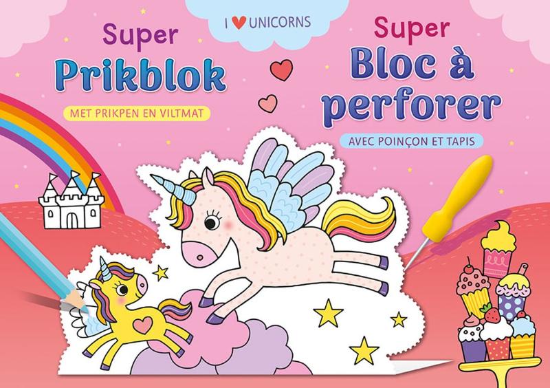 Super prikblok I love unicorns / Super bloc à perforer I love unicorns