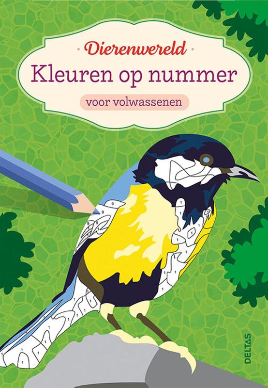 Kleuren op nummer voor volwassenen - Dierenwereld