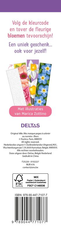 image for De mooiste kleurboekenleggers Kleuren op nummer - Bloemen