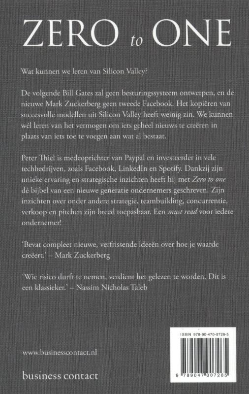 image for Zero to one: creeer de toekomst