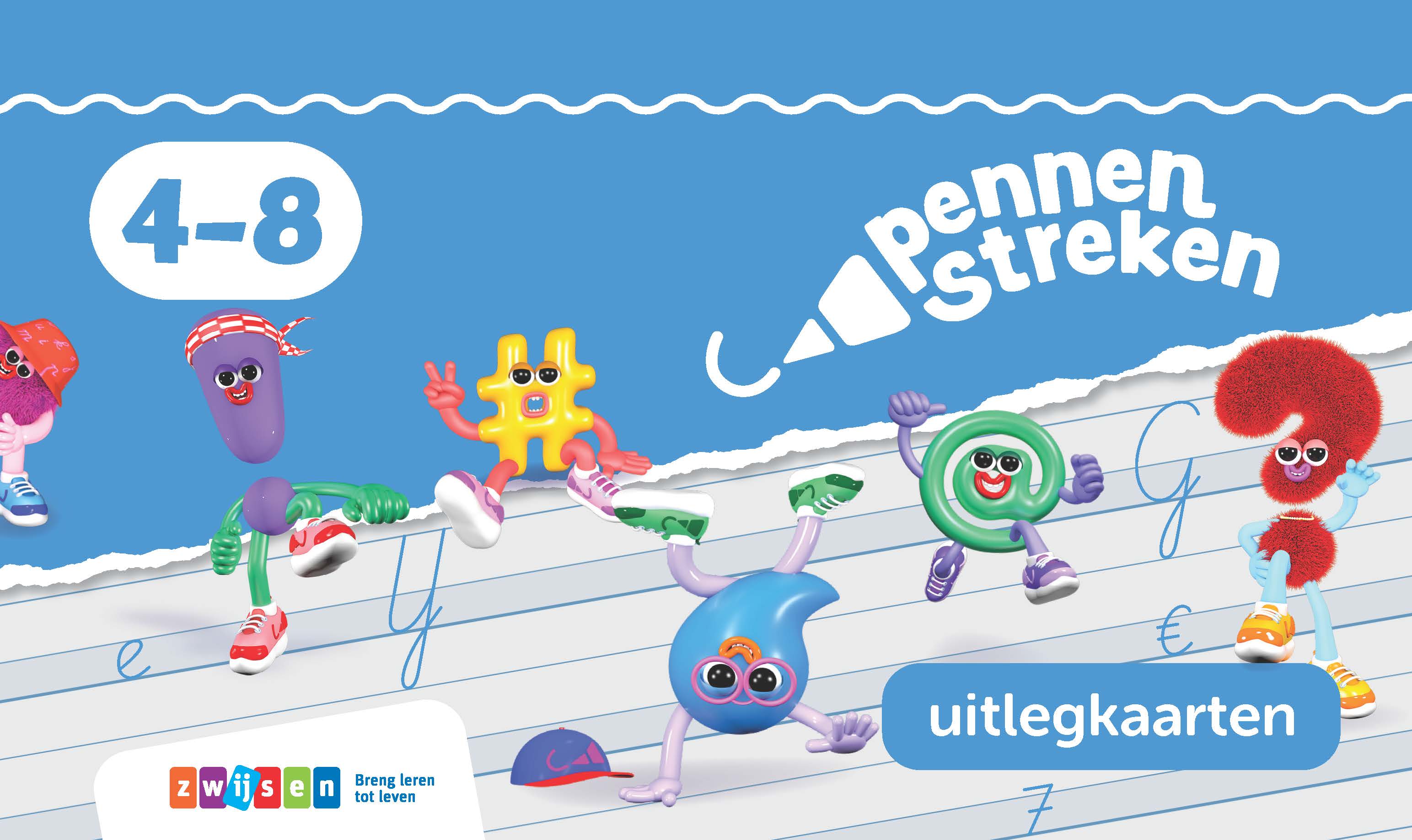 Pennenstreken Groep 4-8  uitlegkaarten verbonden schrift