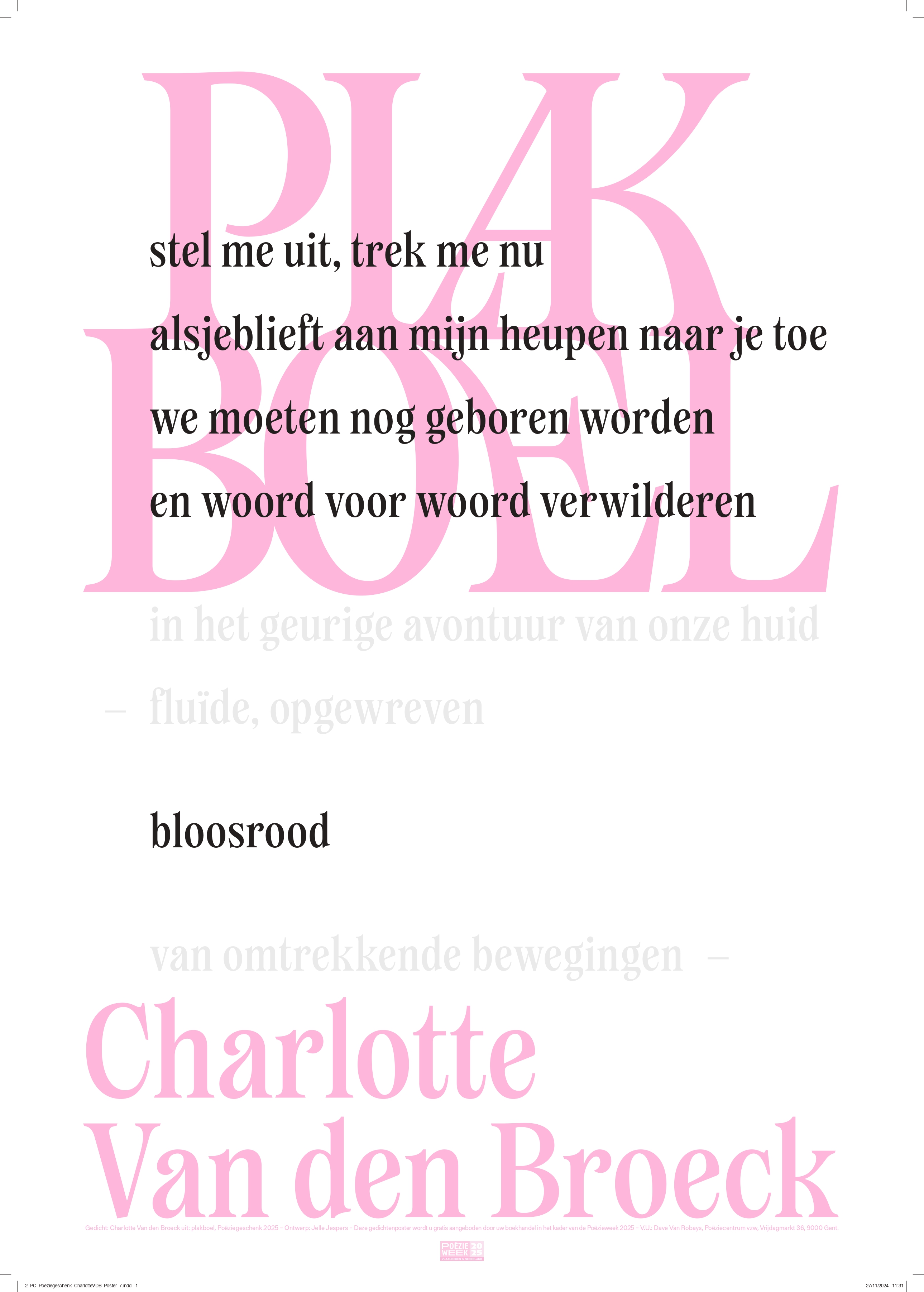 Gedichtendagposter 2025 (set van 20 stuks - enkel voor handelaars) 