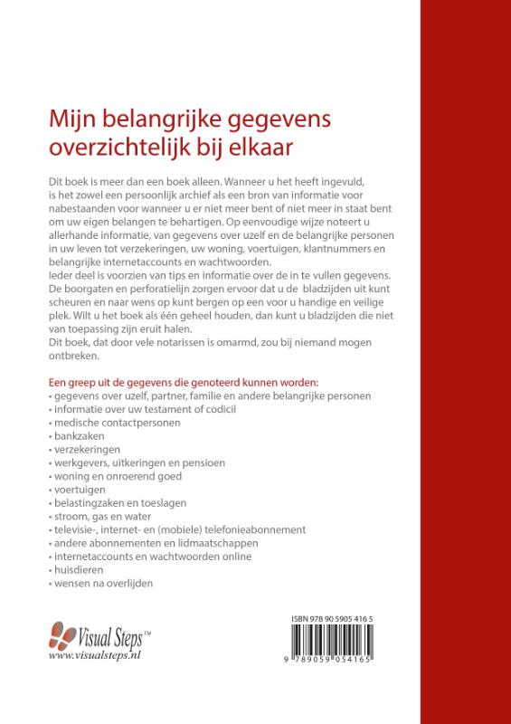 image for Mijn belangrijke gegevens overzichtelijk bij elkaar