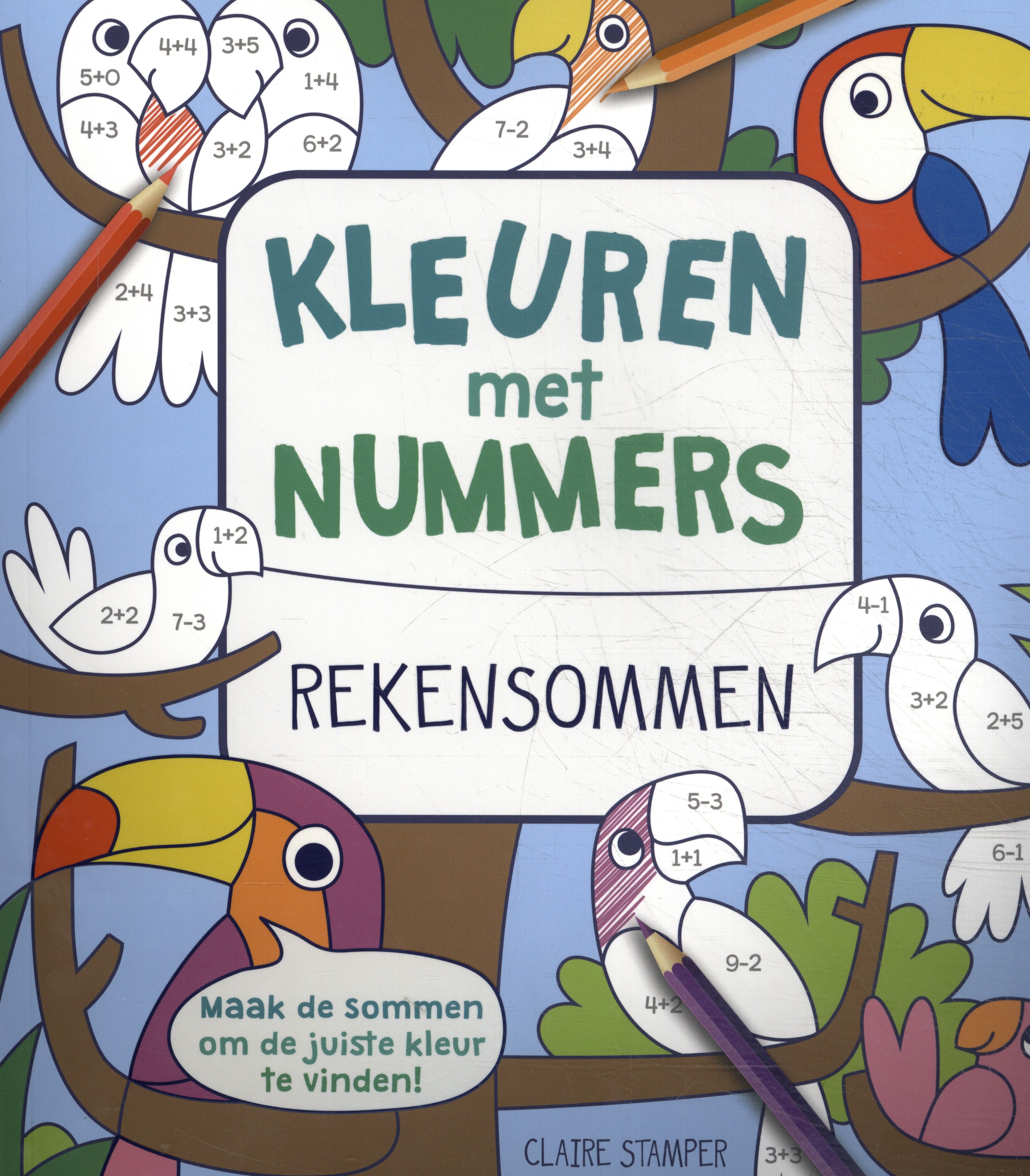 Kleuren met nummers: Rekensommen 