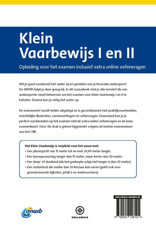 image for ANWB Cursusboek Klein Vaarbewijs I en II