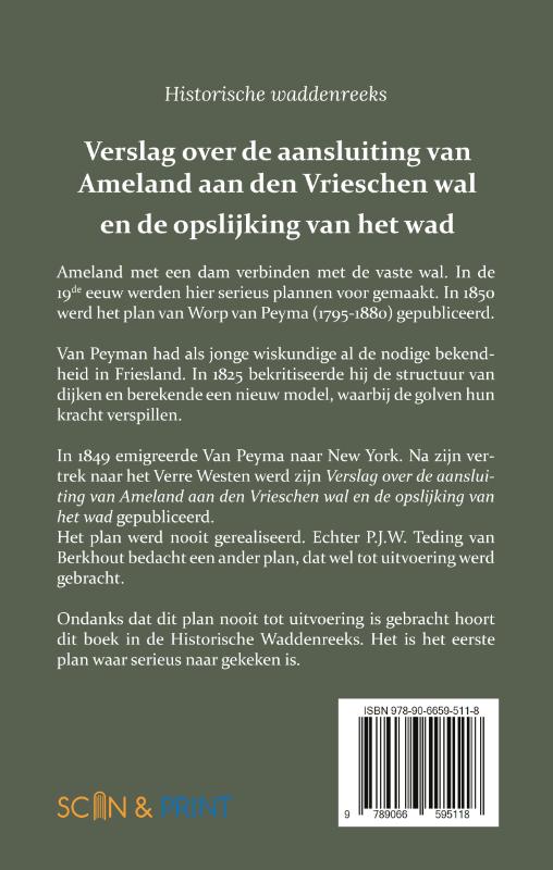 image for Verslag over de aansluiting van Ameland aan den Vrieschen wal en de opslijking van het wad