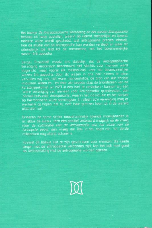 image for De Antroposofische Vereniging en het wezen Antroposofia