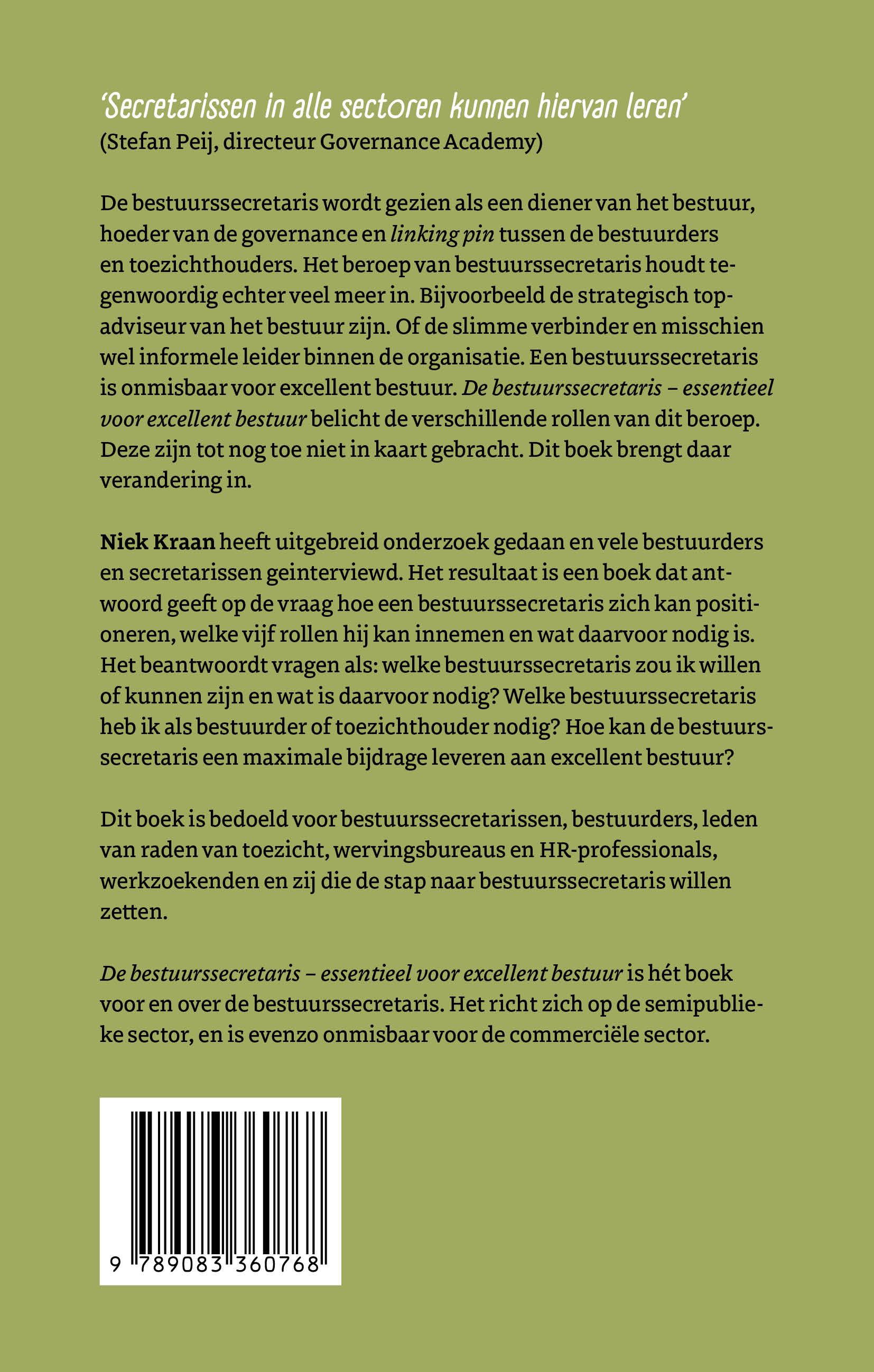 De Bestuurssecretaris Essentieel voor excellent bestuur