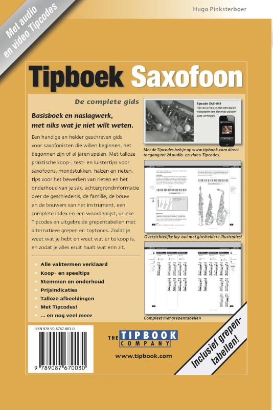 image for Tipboek Saxofoon