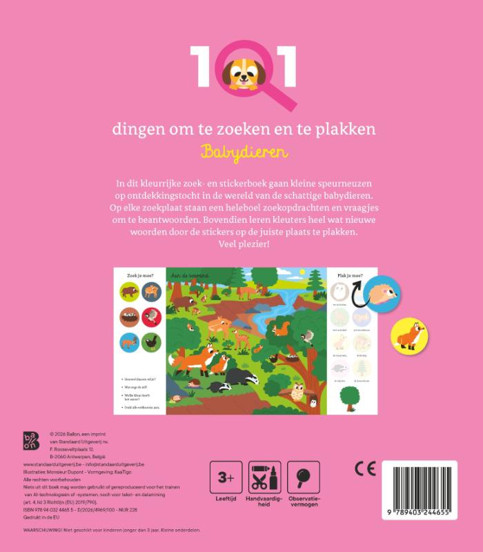 image for 101 dingen om te zoeken en te plakken: Babydieren