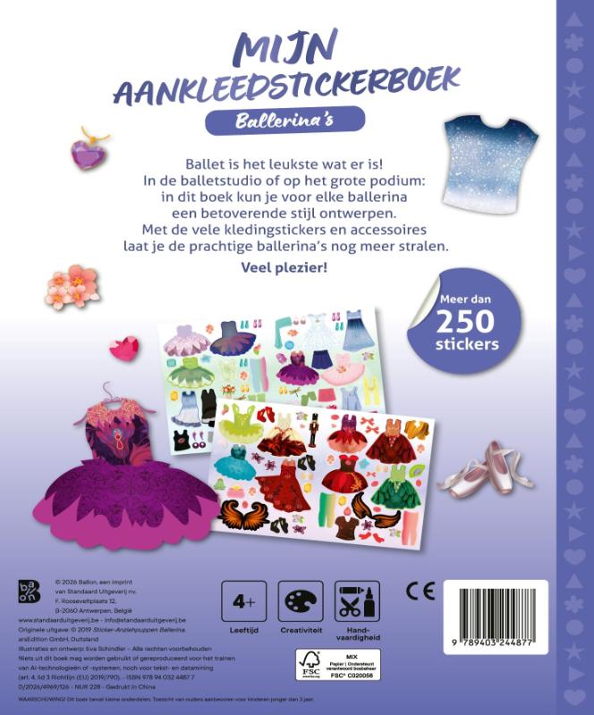 image for Mijn aankleedstickerboek: Ballerina's