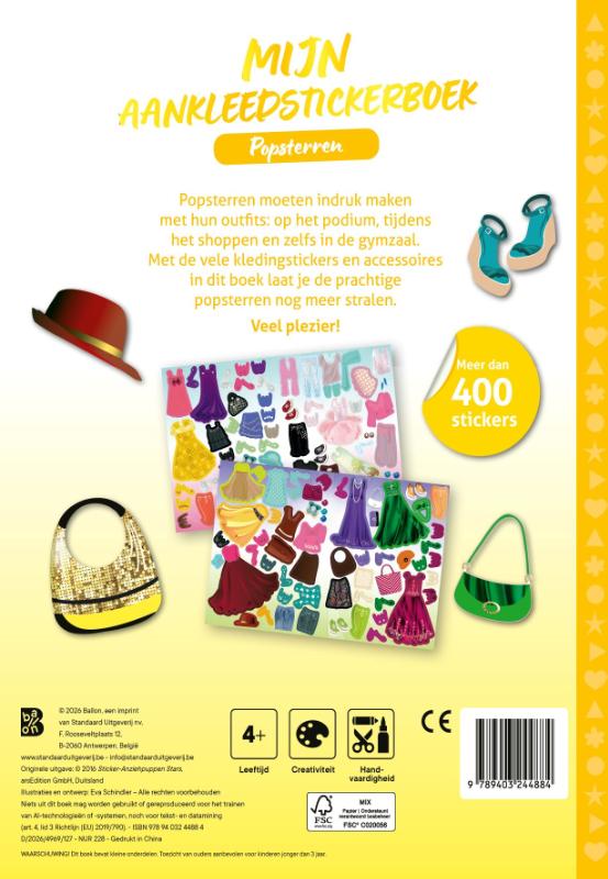 image for Mijn aankleedstickerboek: Popsterren