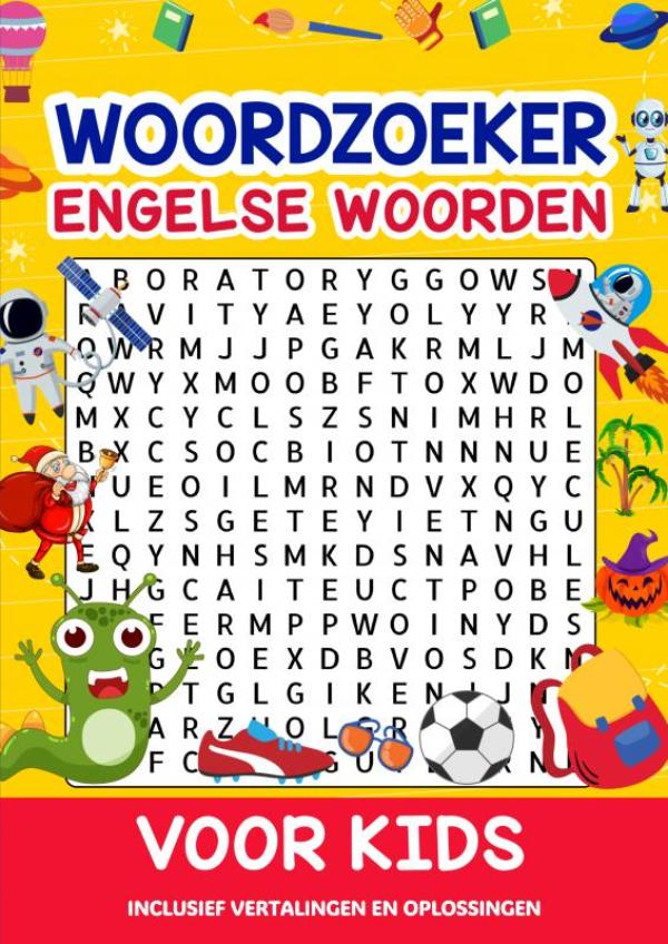 Woordzoeker voor Kinderen - Engelse Woorden, Inclusief Vertaling