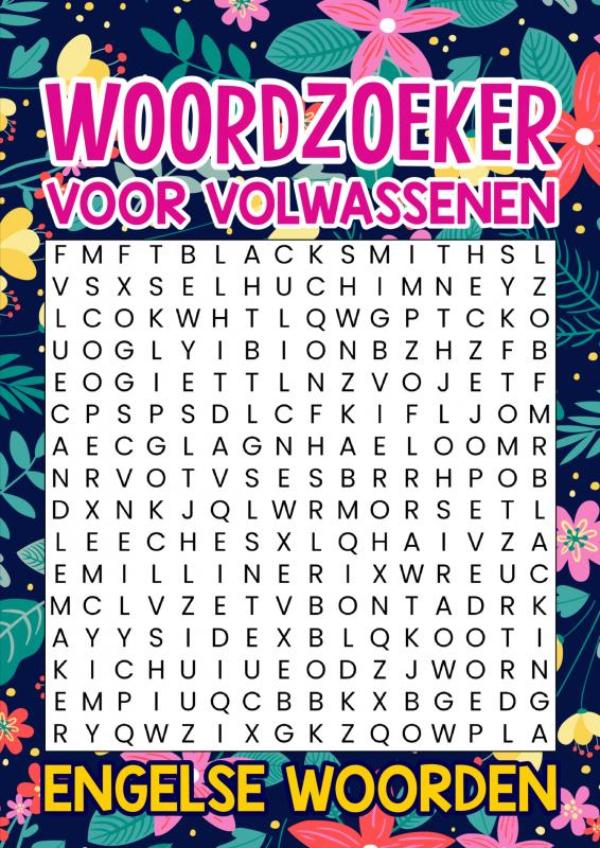 Woordzoeker voor Volwassenen - Engelse Woorden, Inclusief Vertalingen