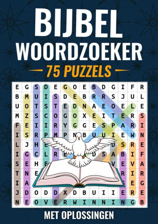 Bijbel Woordzoeker - 75 Puzzels incl. Oplossingen