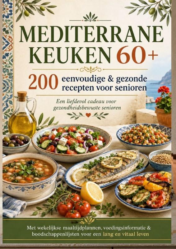 MEDITERRANE KEUKEN 60+ 200 eenvoudige & gezonde recepten voor senioren(Een liefdevol cadeau voor gezondheidsbewuste senioren )