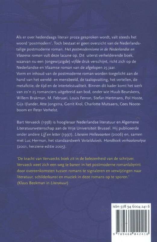 image for Het postmodernisme in de Nederlandse en Vlaamse roman