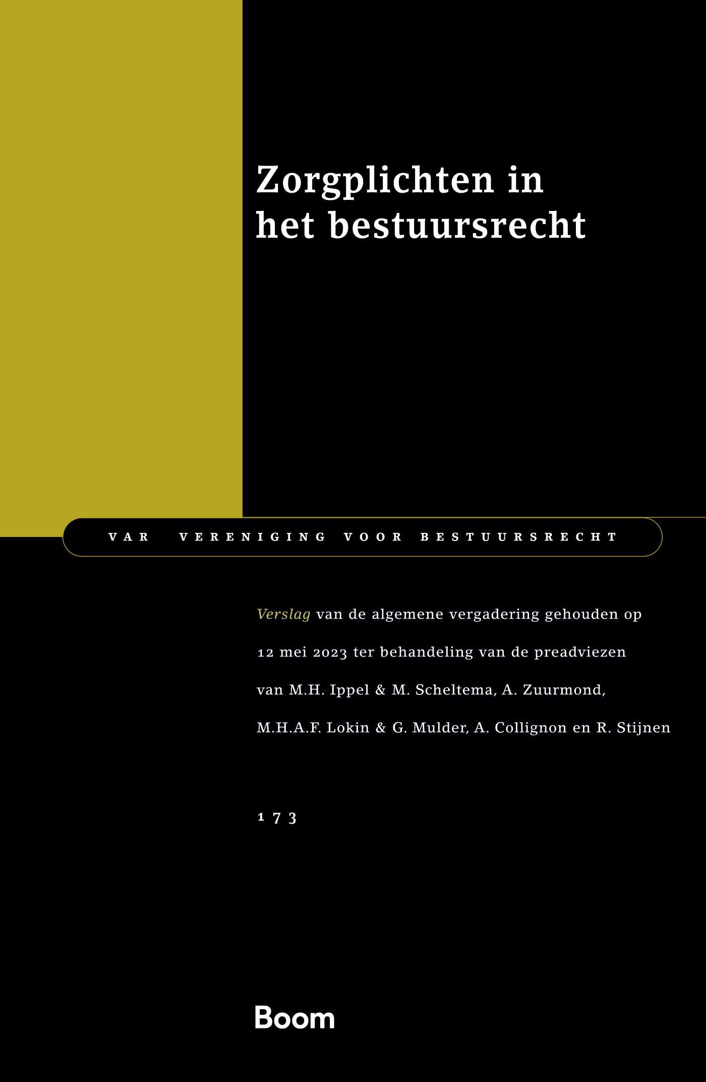 Zorgplichten in het bestuursrecht Verslag vergadering VAR 2023