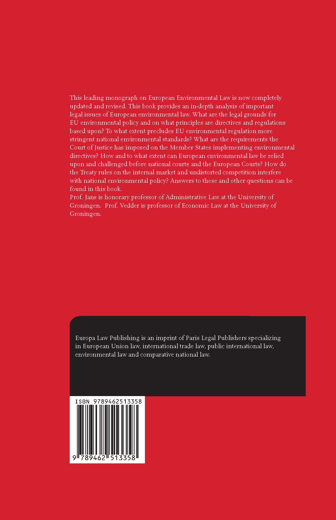 European Environmental Law Treaty Based Law