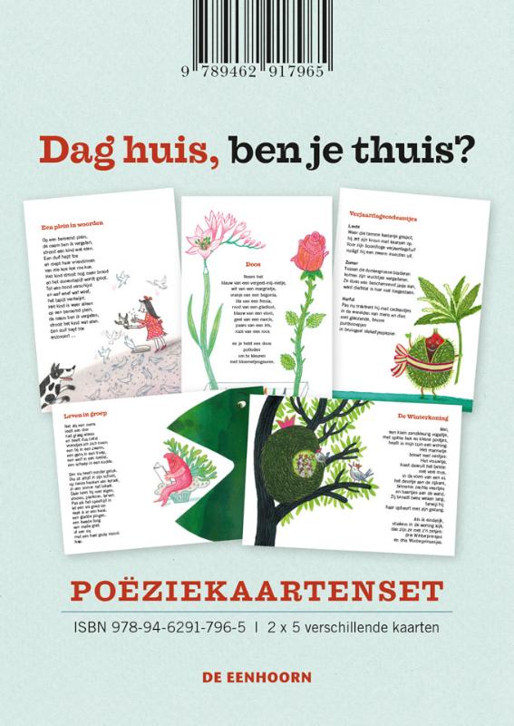 Poëziekaartenset 'Dag huis, ben je thuis?'