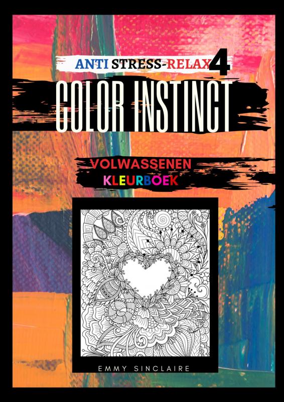 Volwassenen kleurboek Color Instinct 4 : Anti Stress Relax Harten