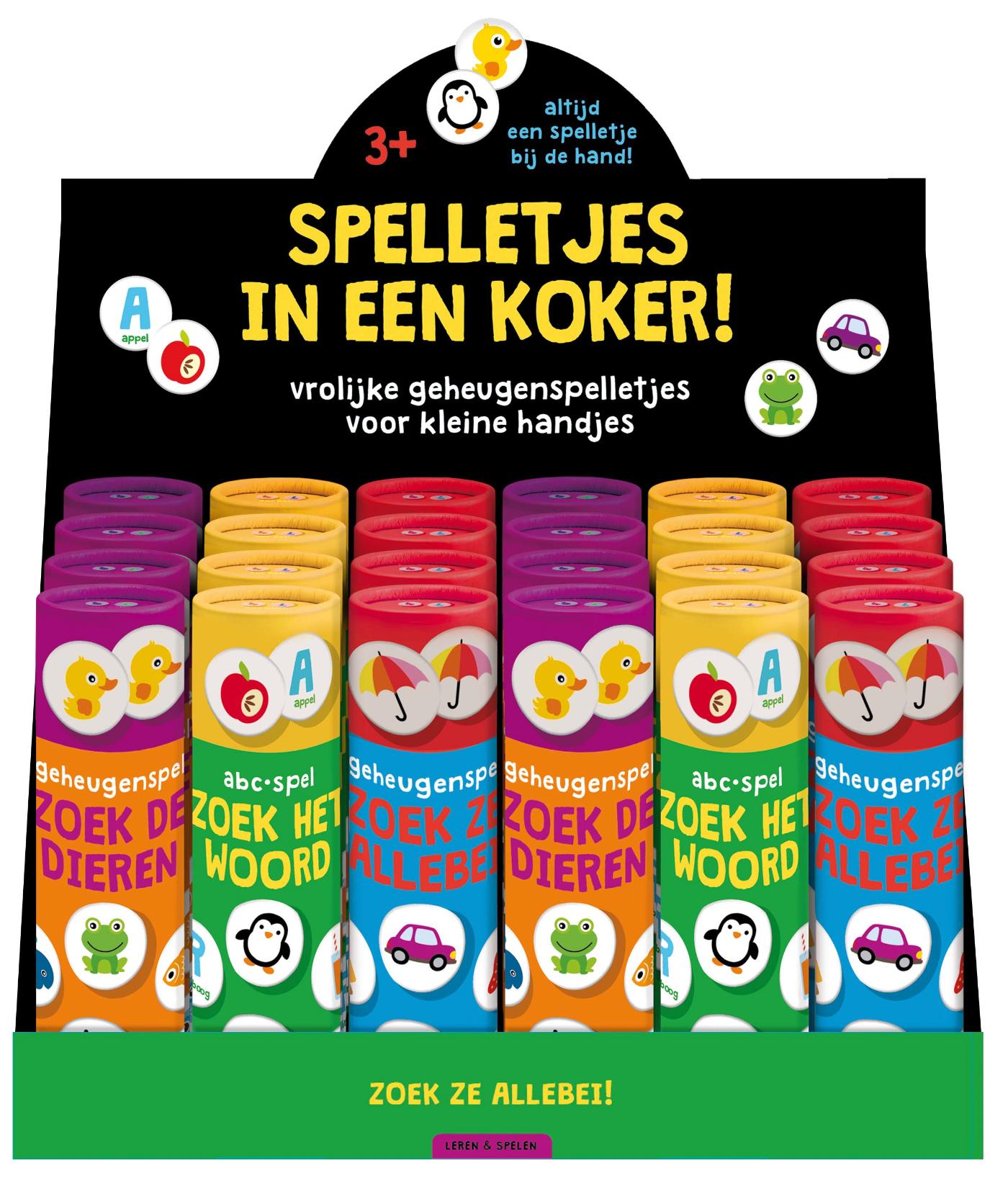 Display Spelletjes in kokers - 3T x 8 ex.