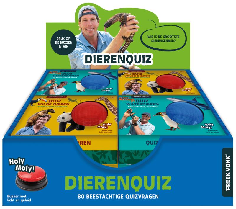 Display Freek Vonk Dierenquizspel met buzzer - 2 x 4 ex.