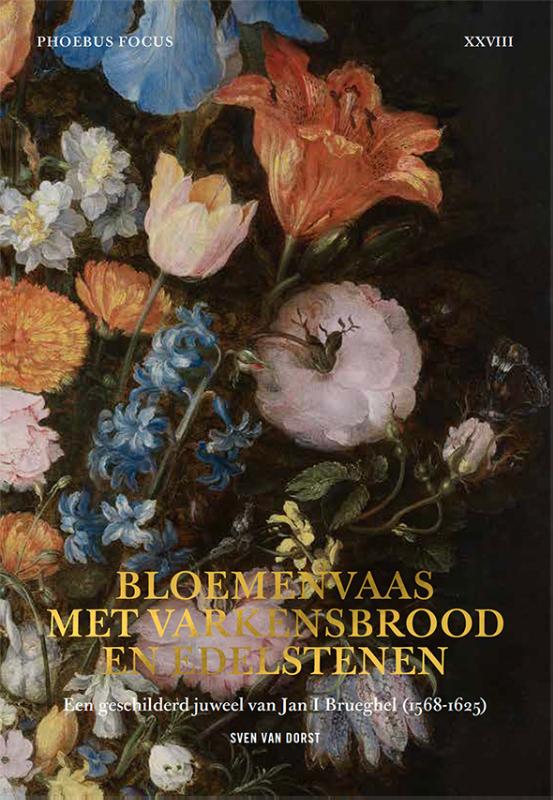 Bloemenvaas met varkensbrood en edelstenen