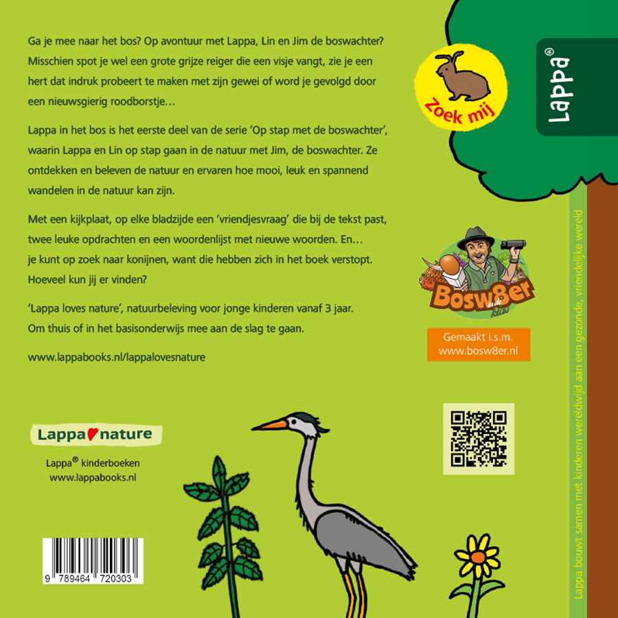 Lappa in het bos op stap met de boswachter