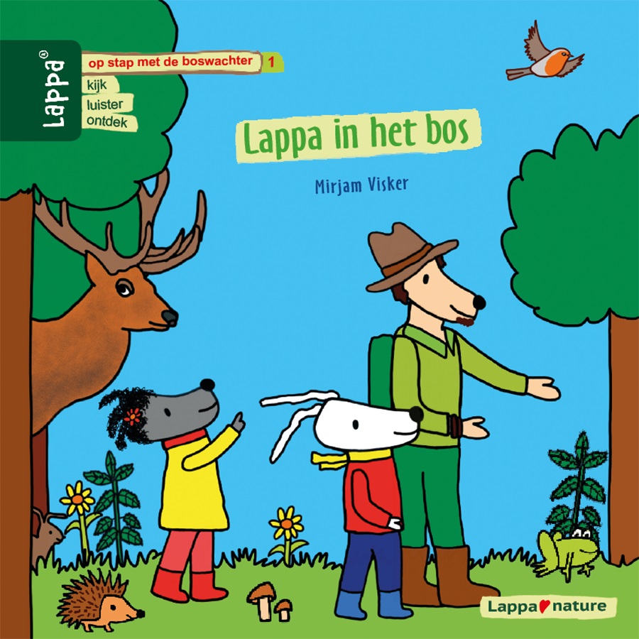 Lappa in het bos op stap met de boswachter