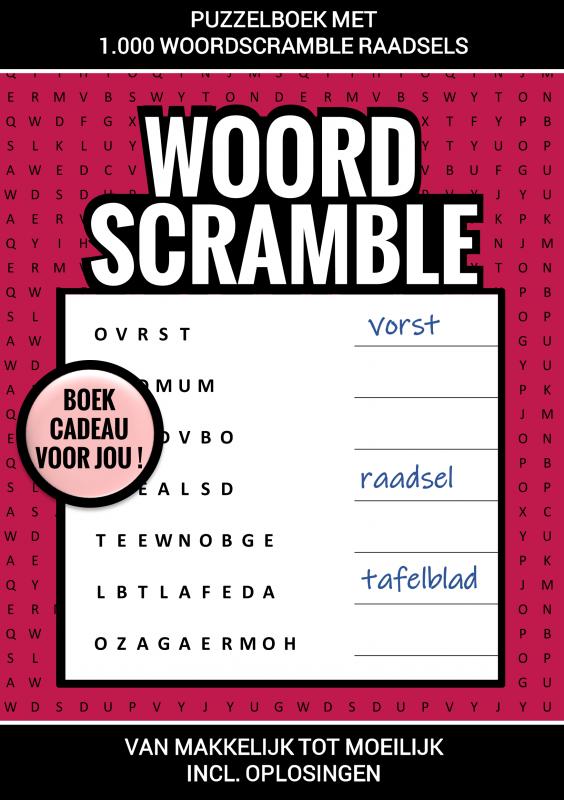 Boek Cadeau voor Jou! - Puzzelboek met 1.000 Woord Scramble Raadsels