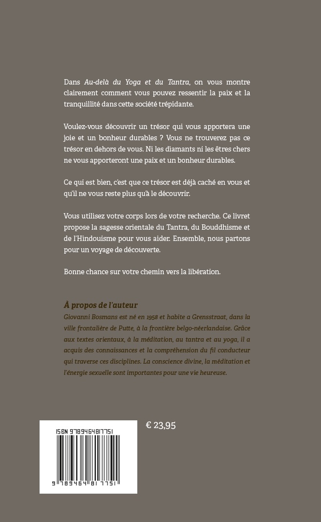 Au-delà du Yoga et du Tantra 