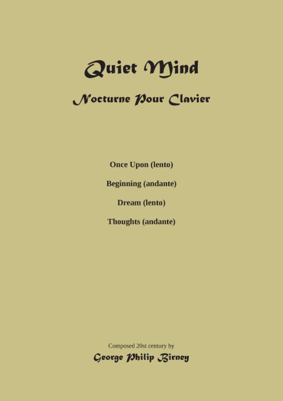 Quiet Mind Nocturnina pour Clavier