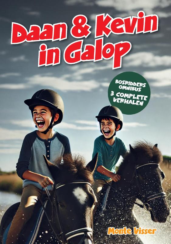 Daan en Kevin in galop