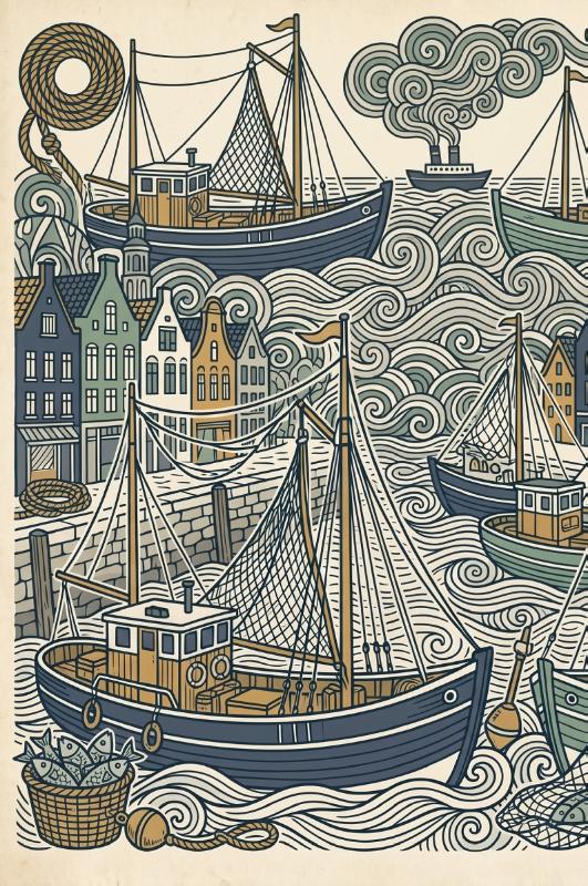 image for Vissersboten en de haven