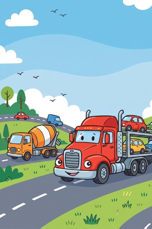 image for Vrachtwagens op de snelweg