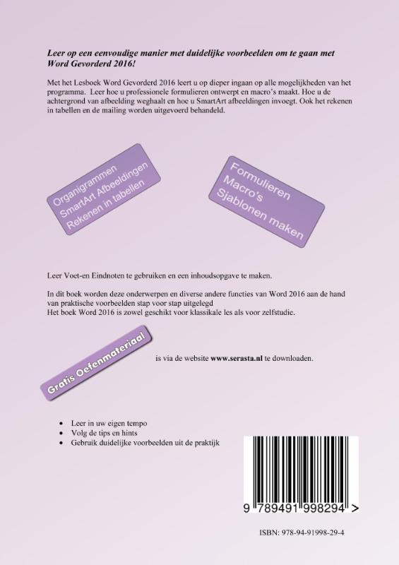 image for Word 2016 Gevorderd