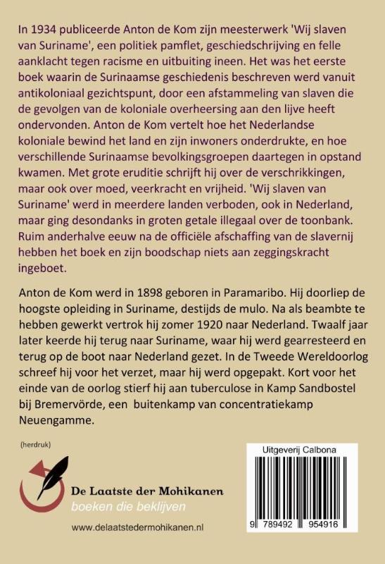 image for Wij slaven van Suriname GLB