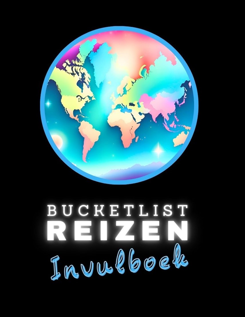 Bucketlist reizen invulboek inspiratie, afvinken, reisdagboek wereld