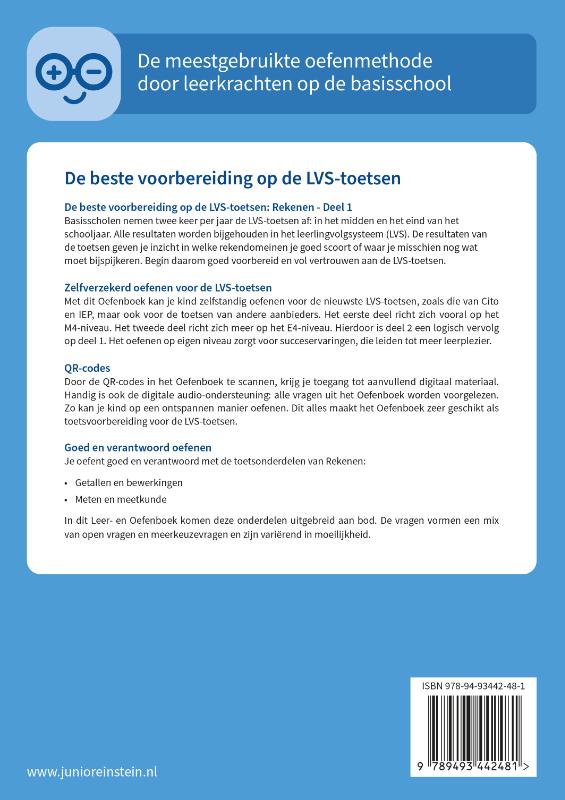 image for Rekenen voor de LVS-toetsen - Deel 1 - Groep 4 + Online video-uitleg