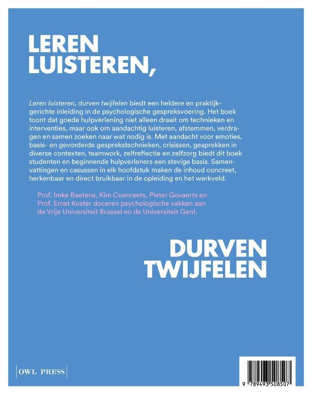 image for Leren luisteren, durven twijfelen